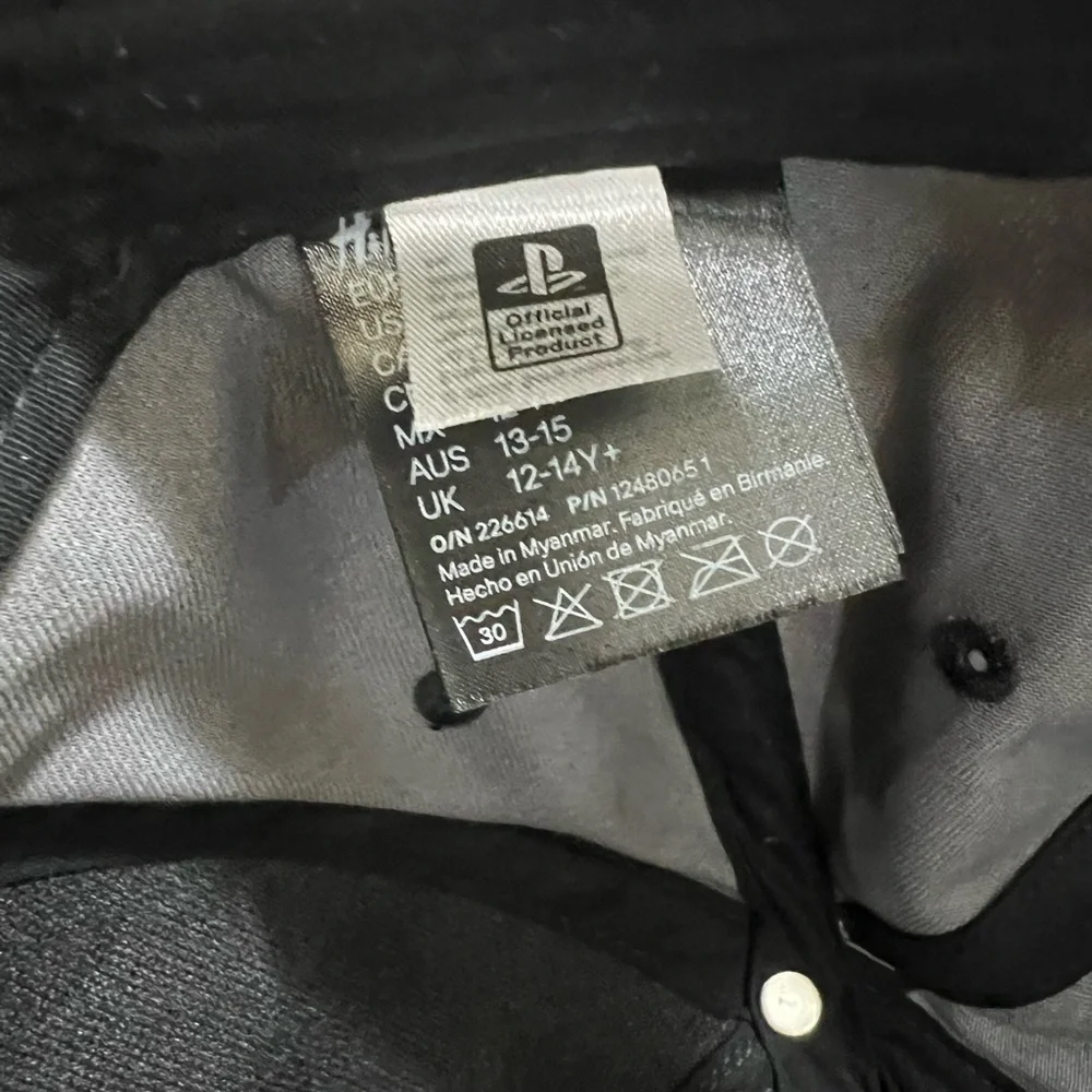 Sony PlayStation Black and Gold Cap